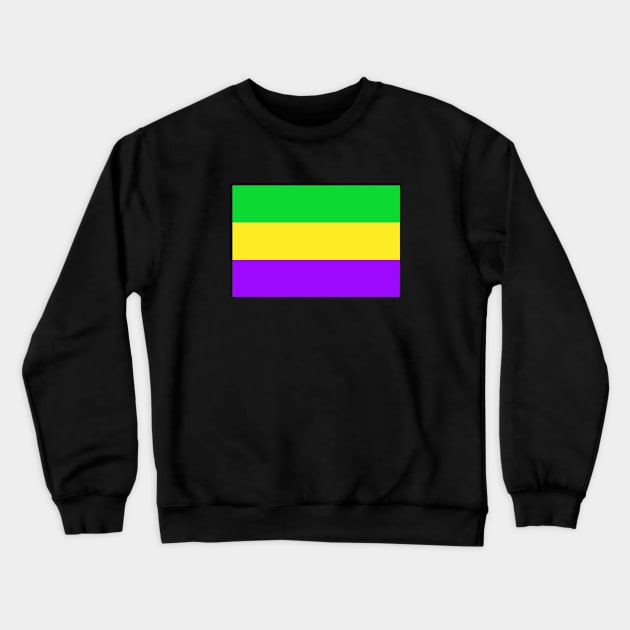 Mardi Gras Flag Crewneck Sweatshirt by E